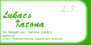 lukacs katona business card